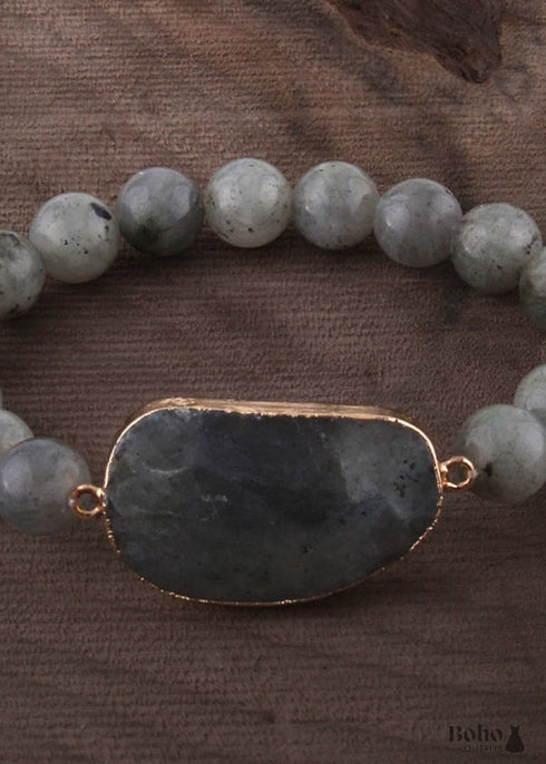Boho Bracelet, RH Yoga Bracelet, Amazonite Natural Stone